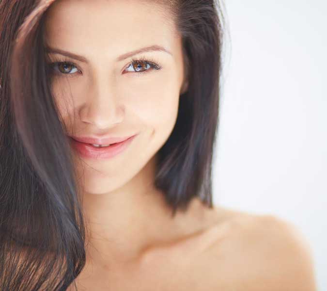 A women smiling